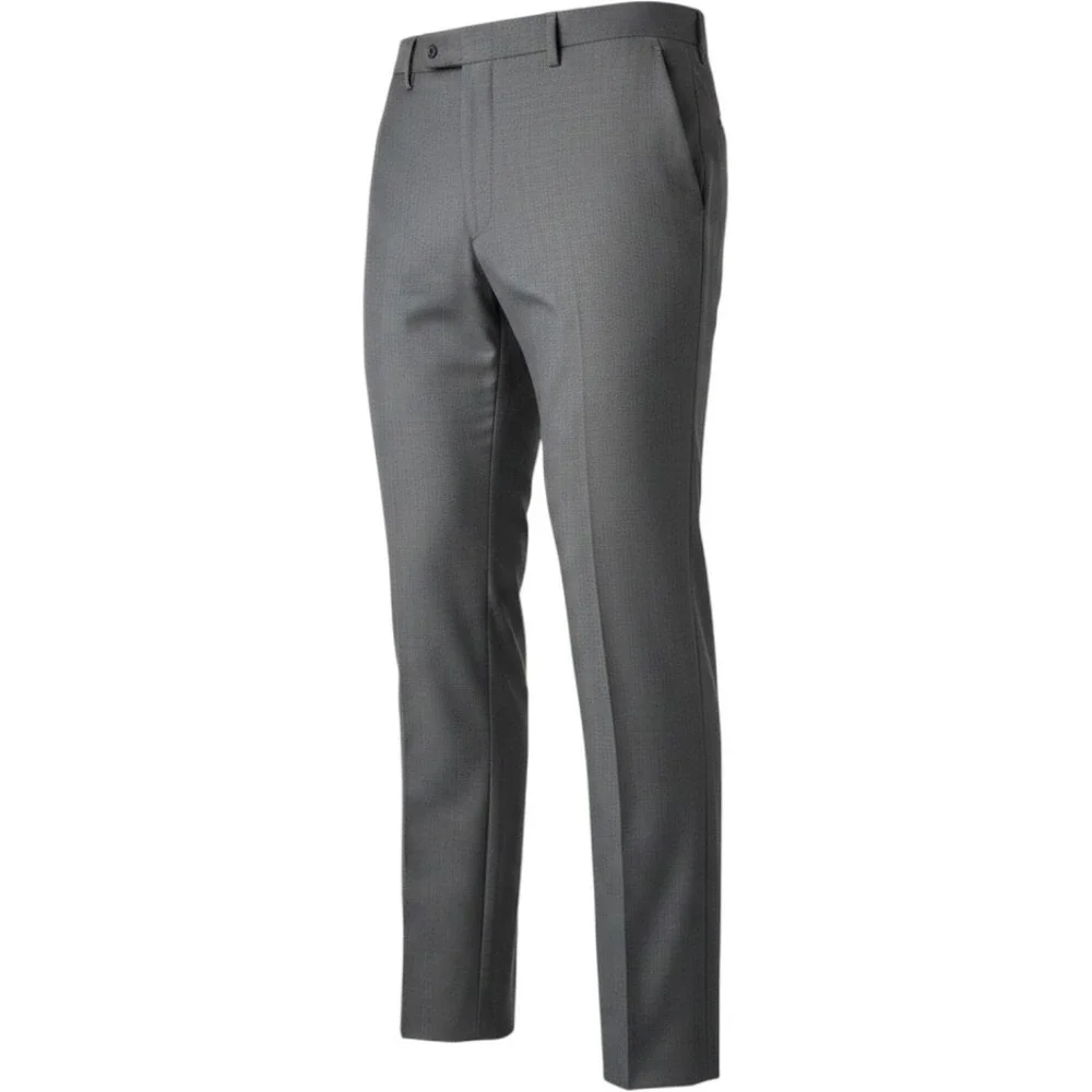 Haggar Men 40x32 Premium Flex Straight Fit Dress Pants Dark Grey Stretch HD70000